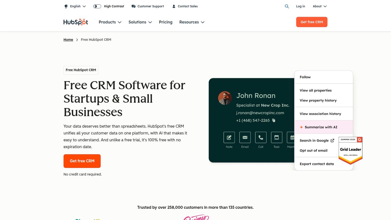 HubSpot CRM Suite