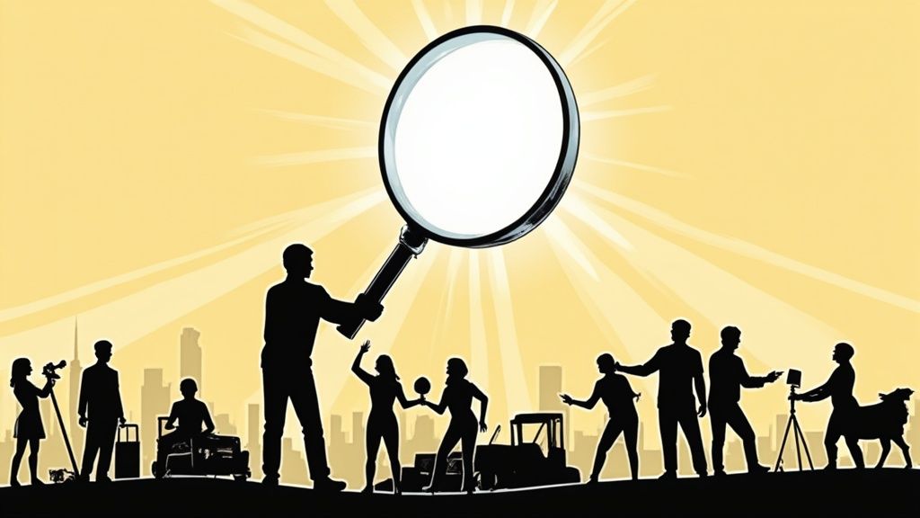 A person looking at a chart showing a downward trend, representing customer churn.