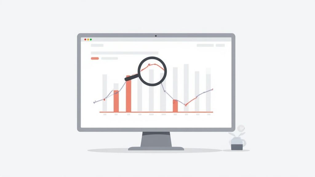 A person analyzing charts and graphs on a computer screen, representing churn rate analysis.