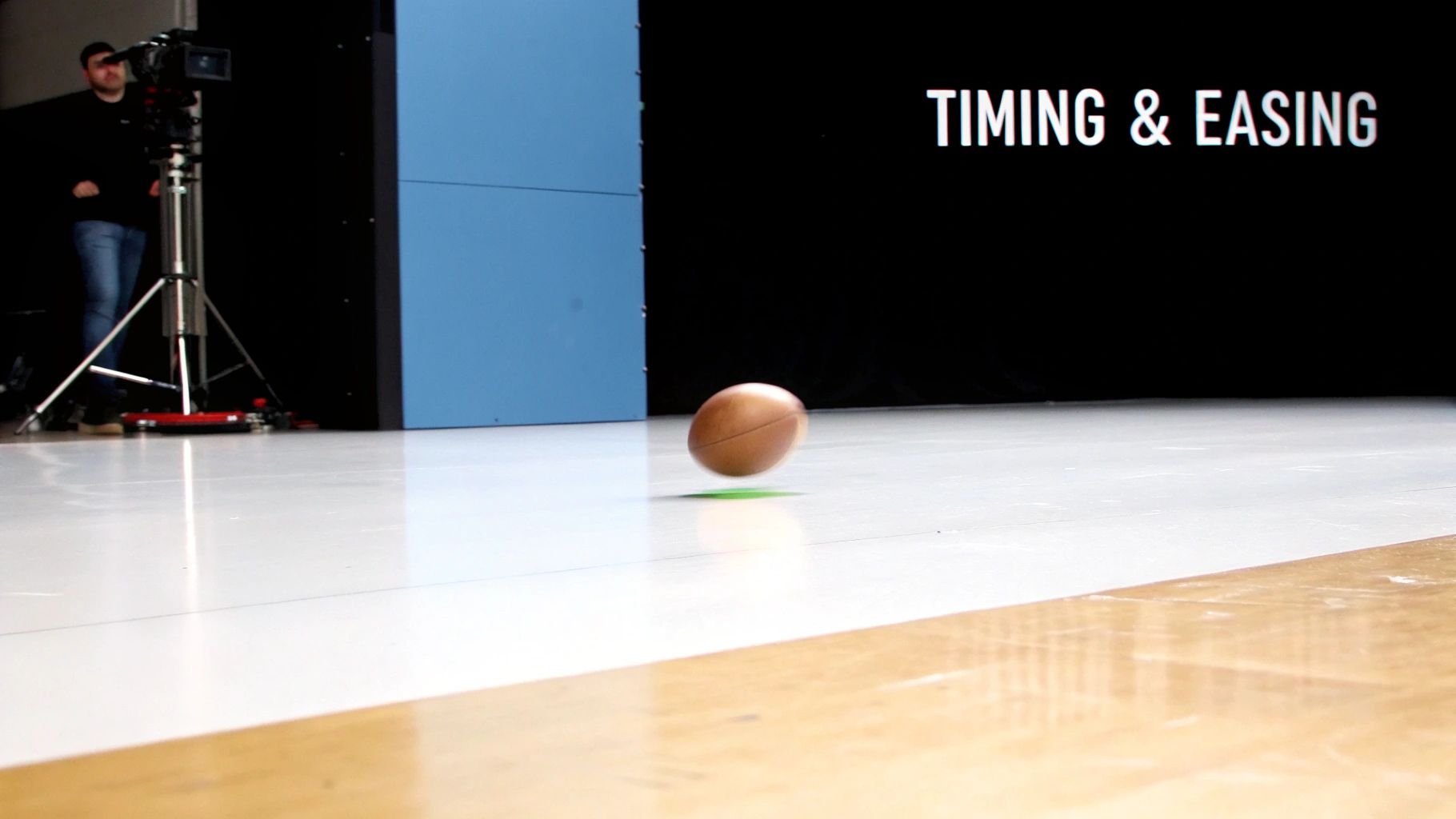 A bouncy ball in mid-air, illustrating the principles of motion design