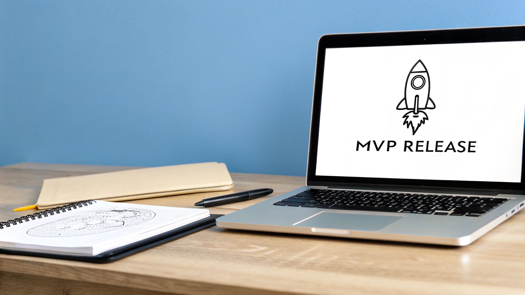 Infographic visualizing the core components of the Lean Startup Methodology, including the Build-Measure-Learn feedback loop and the concept of a Minimum Viable Product (MVP).