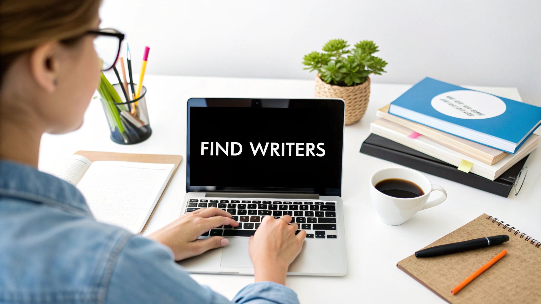 People collaborating and searching for talent on various devices