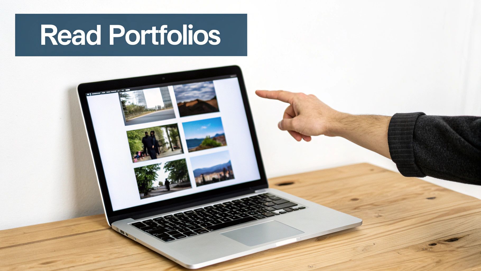 A photographer reviewing images on their camera's display screen.