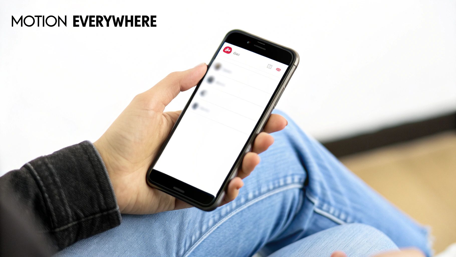 A person interacting with a vibrant, animated user interface on a tablet.