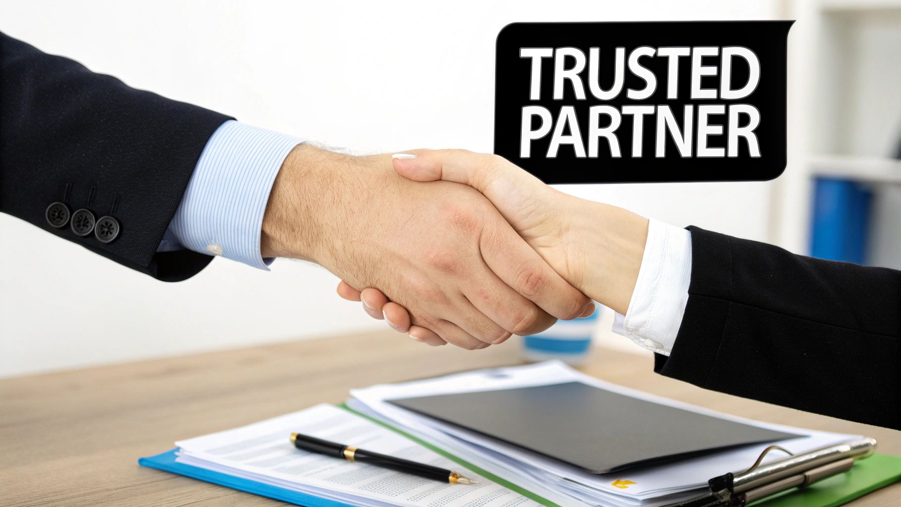 Several people collaborating on a project, showing teamwork and expertise.