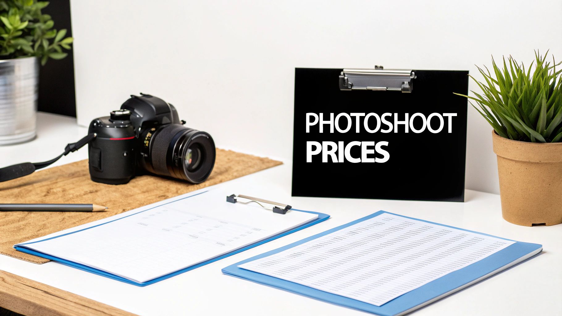 A professional photographer taking pictures of a model in a well-lit studio setting.
