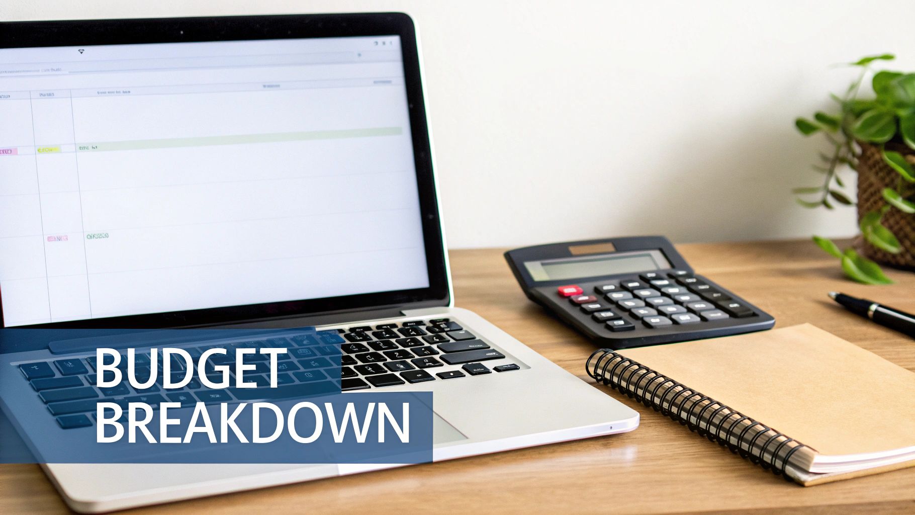 A small business owner and a photographer reviewing a creative brief on a tablet in a bright, modern office space.