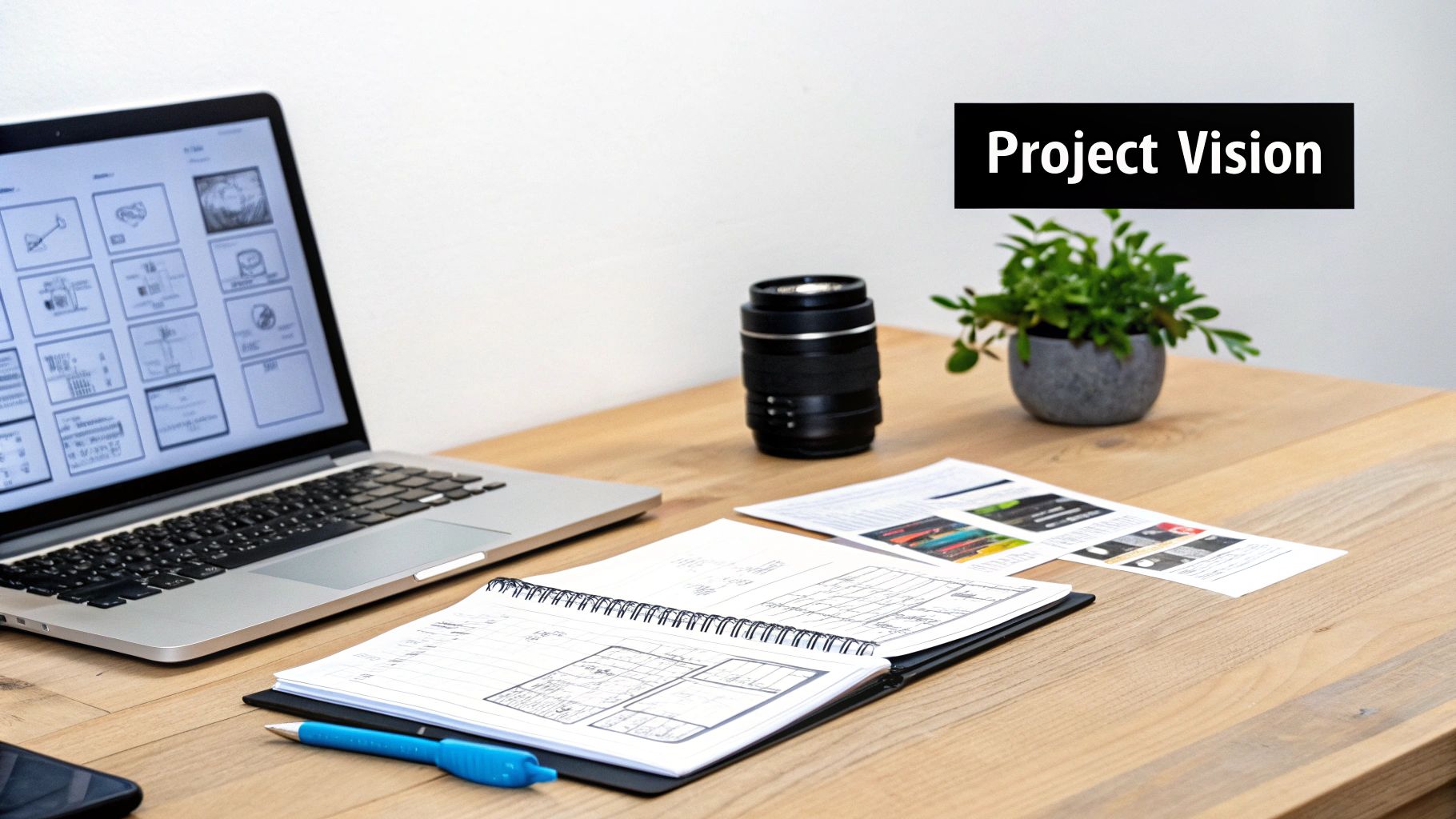 A videographer framing a shot during a professional video shoot.