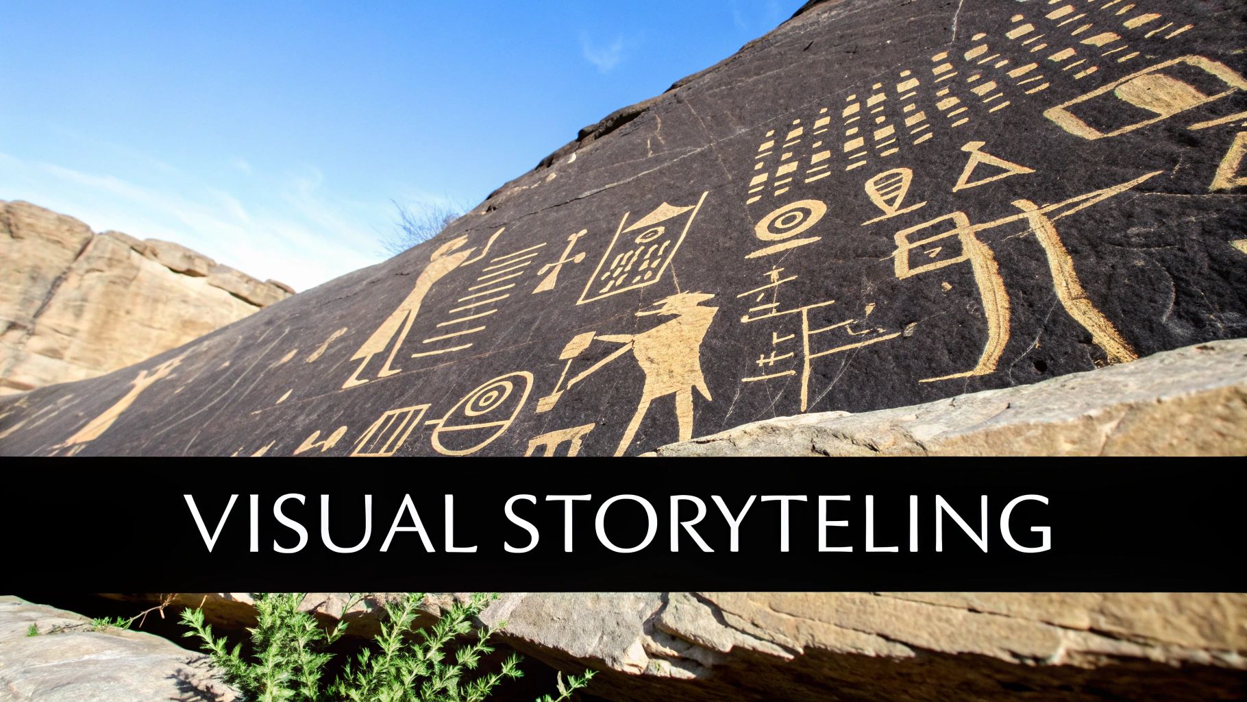 A depiction of ancient Egyptian hieroglyphs carved into a stone wall, showcasing an early form of visual communication.