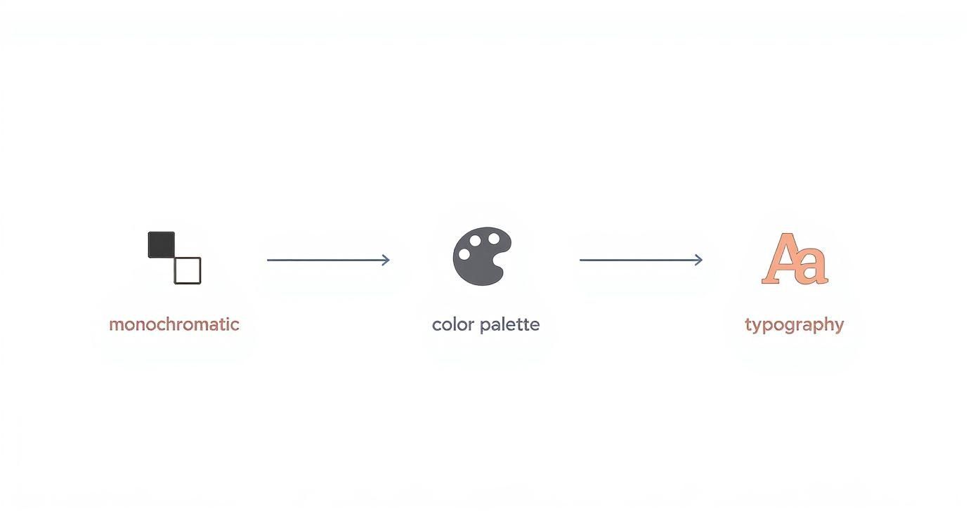 Infographic about how to draw a logo