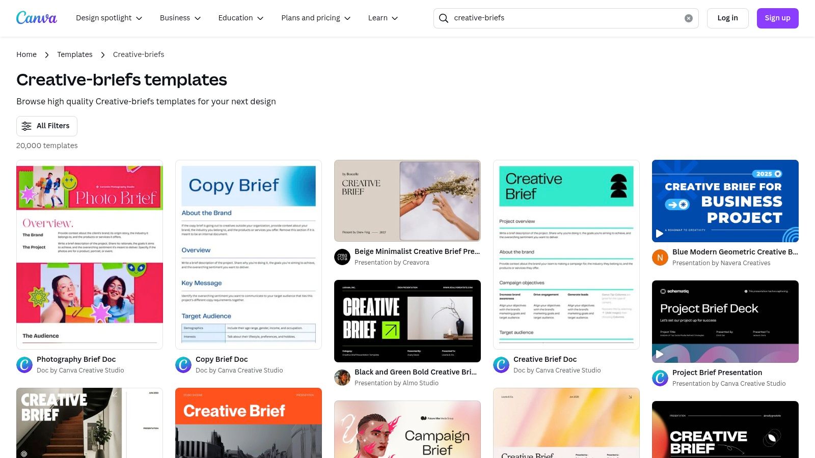 Canva Creative Brief Template