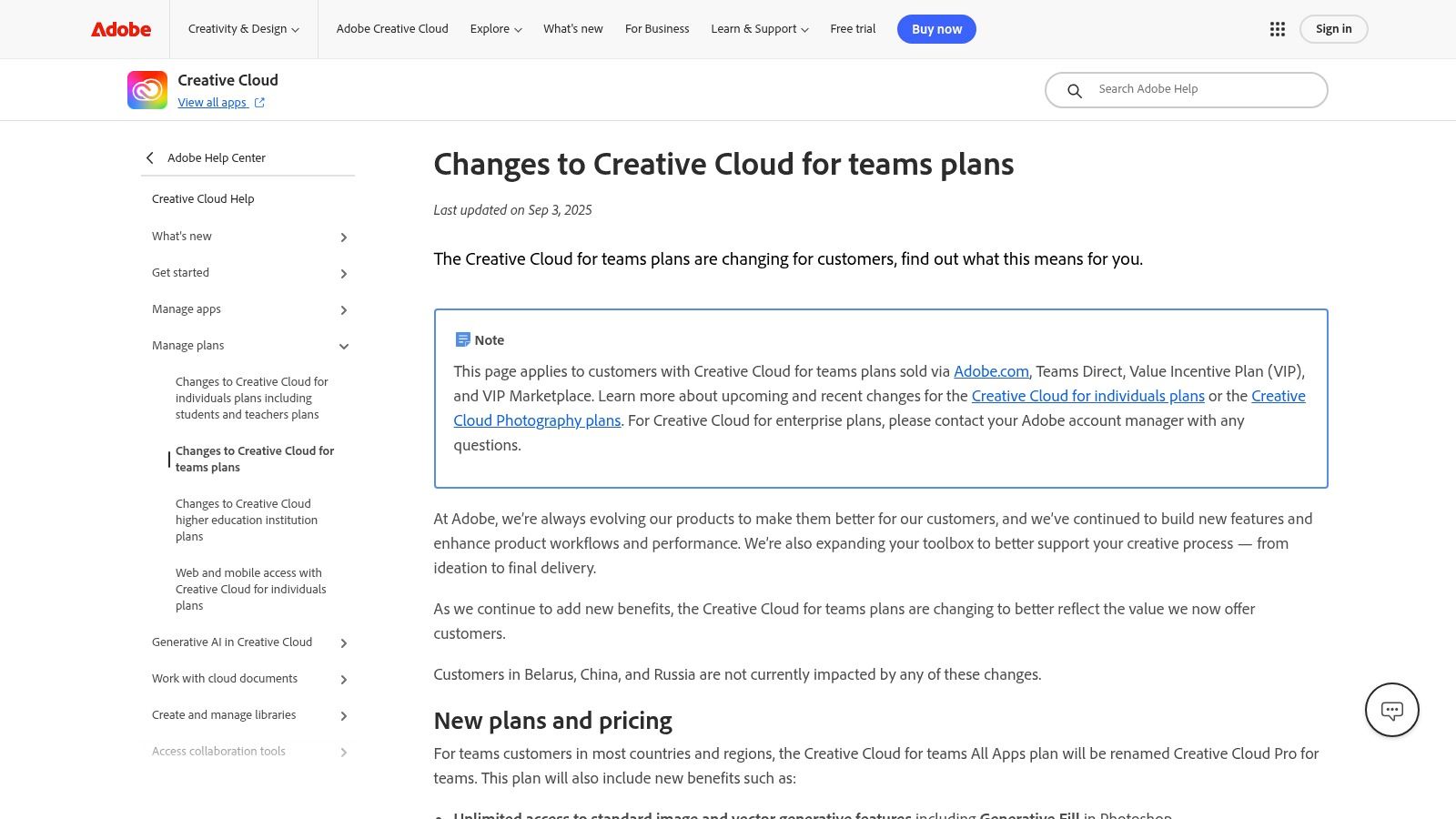 Adobe Creative Cloud for Teams
