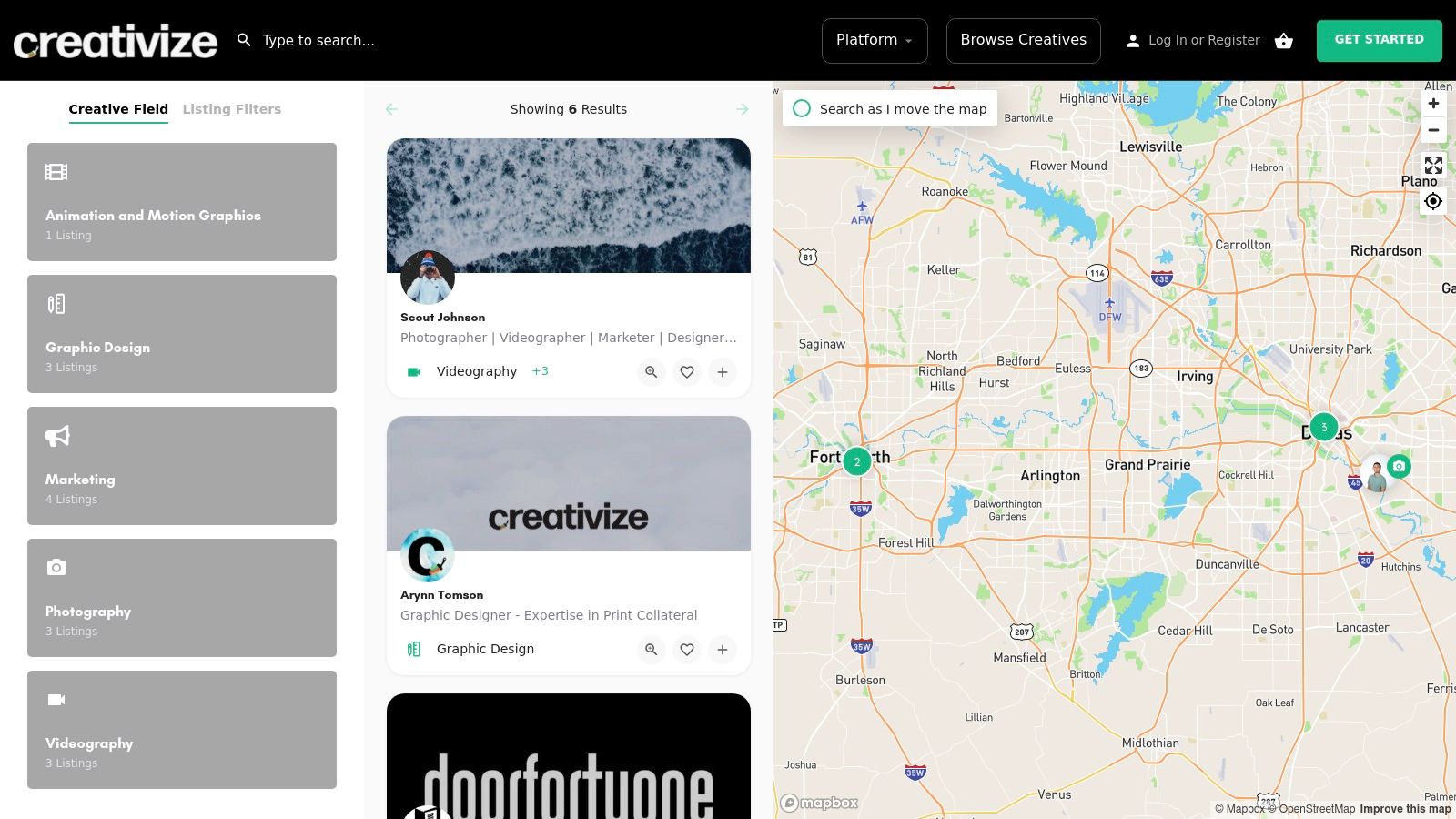 Explore — Creativize (All Listings)