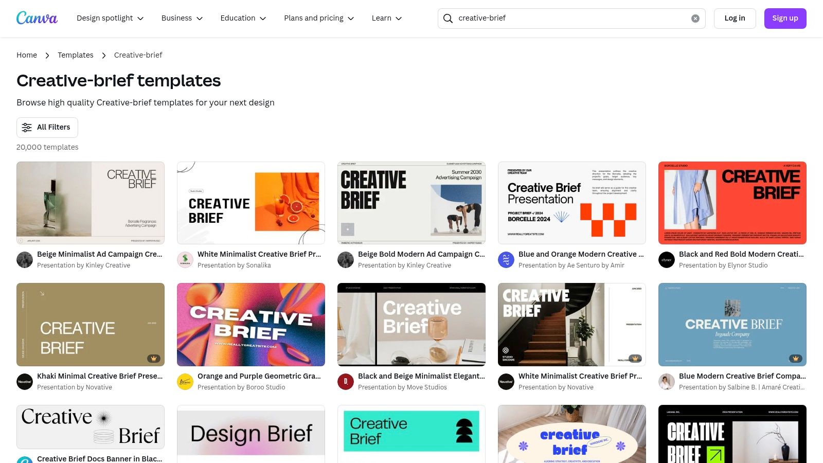 Canva Creative Brief Template