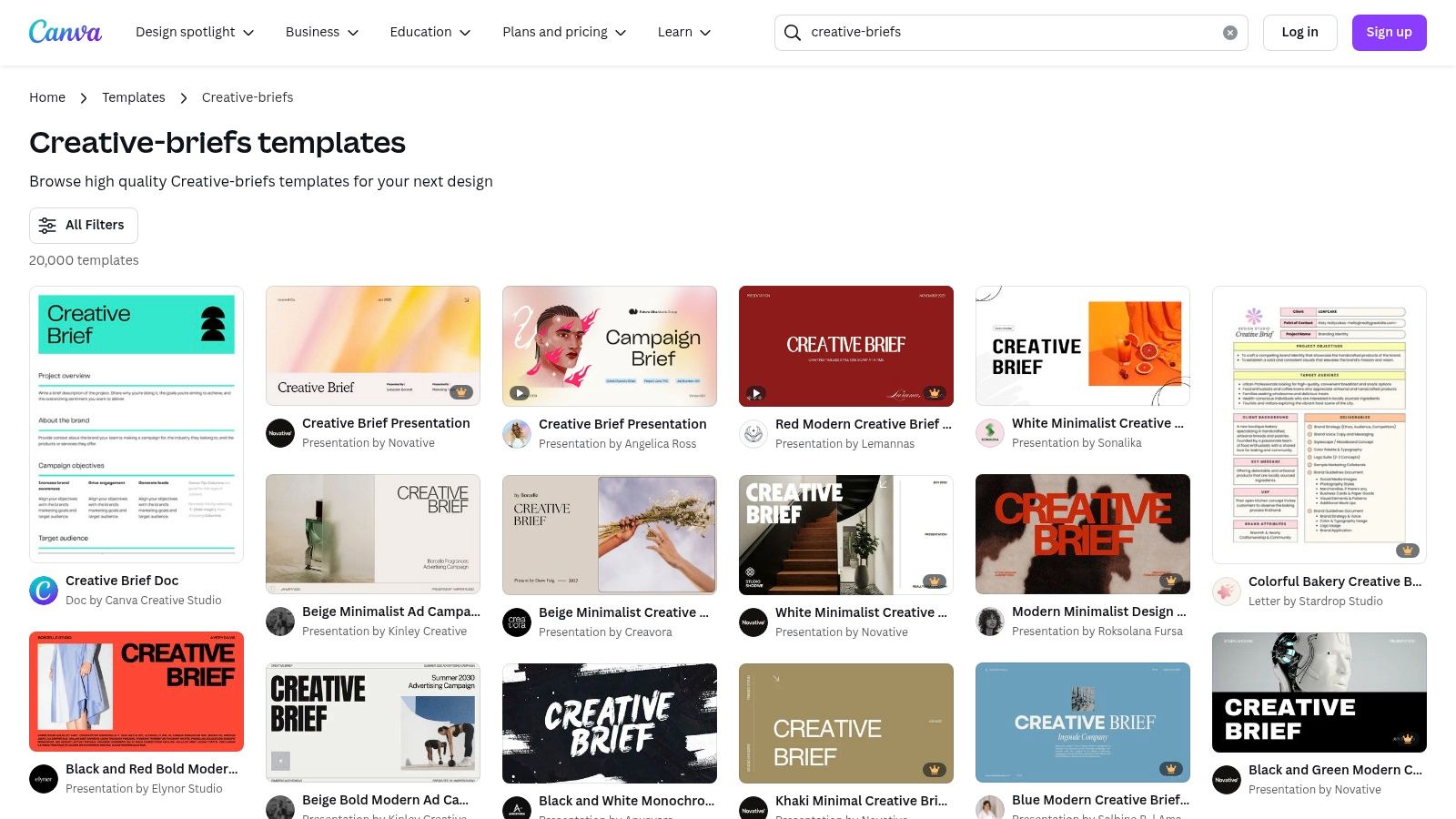 Canva Creative Brief Template