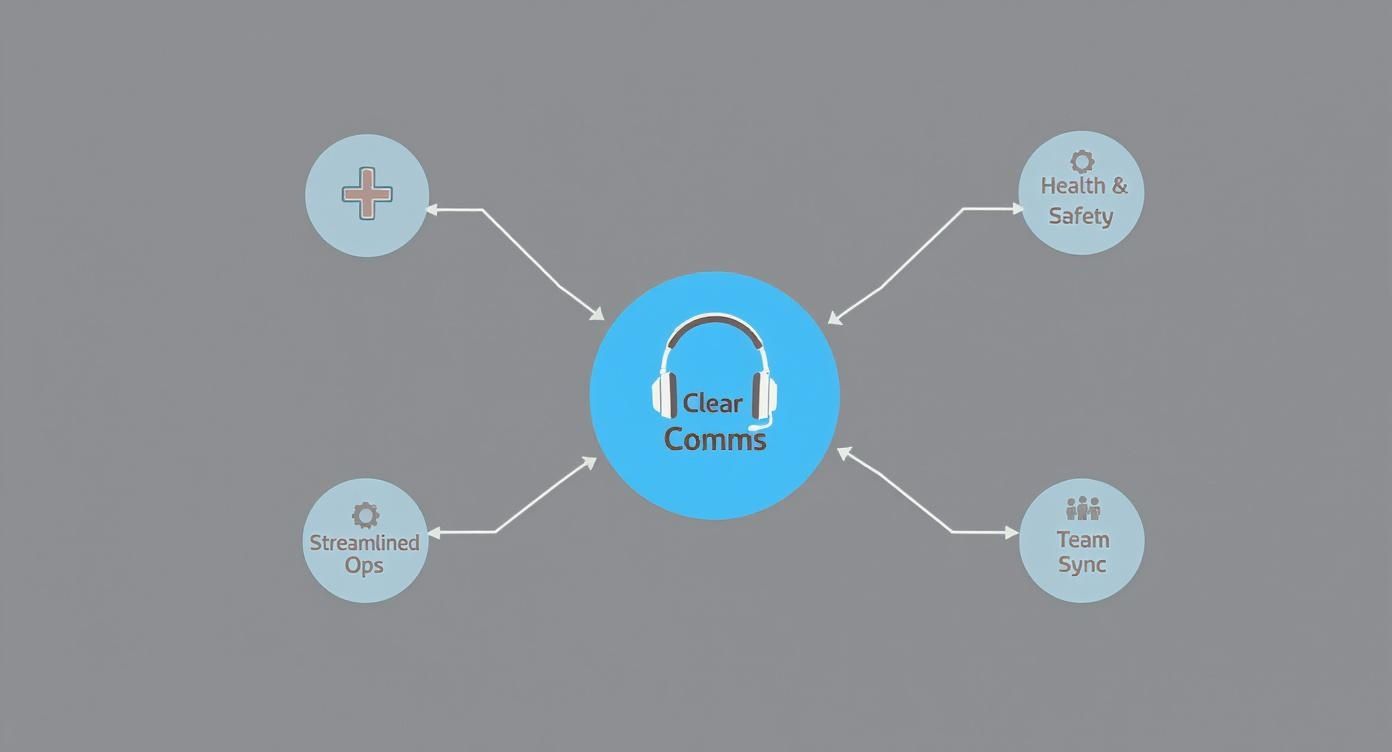 Infographic about Eartec evade marine full duplex headsets