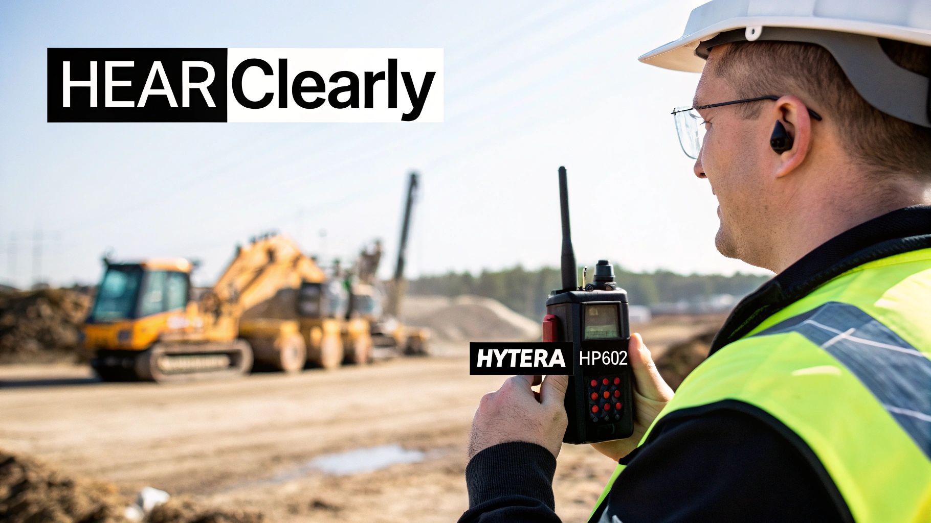 A clear image showing the Hytera HP602 radio, highlighting its speaker and microphone area.