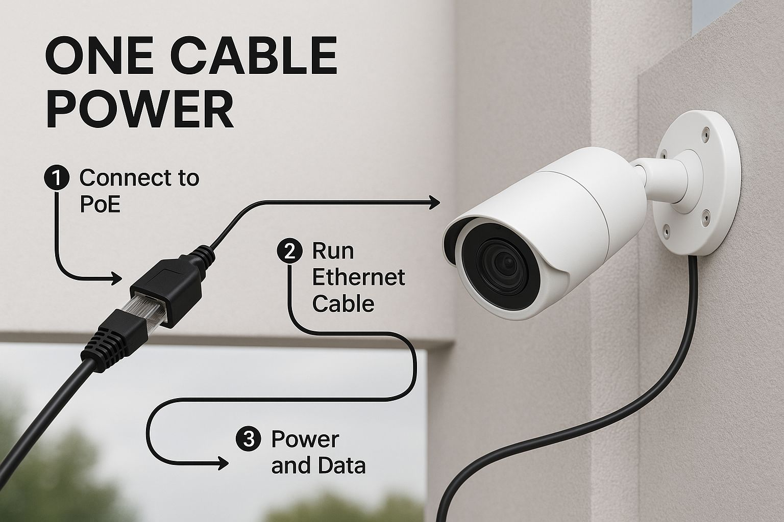 Infographic about power over ethernet camera