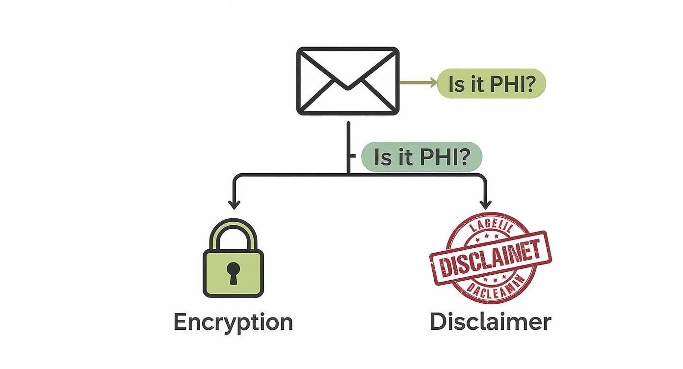 Infographic about hipaa email disclaimer
