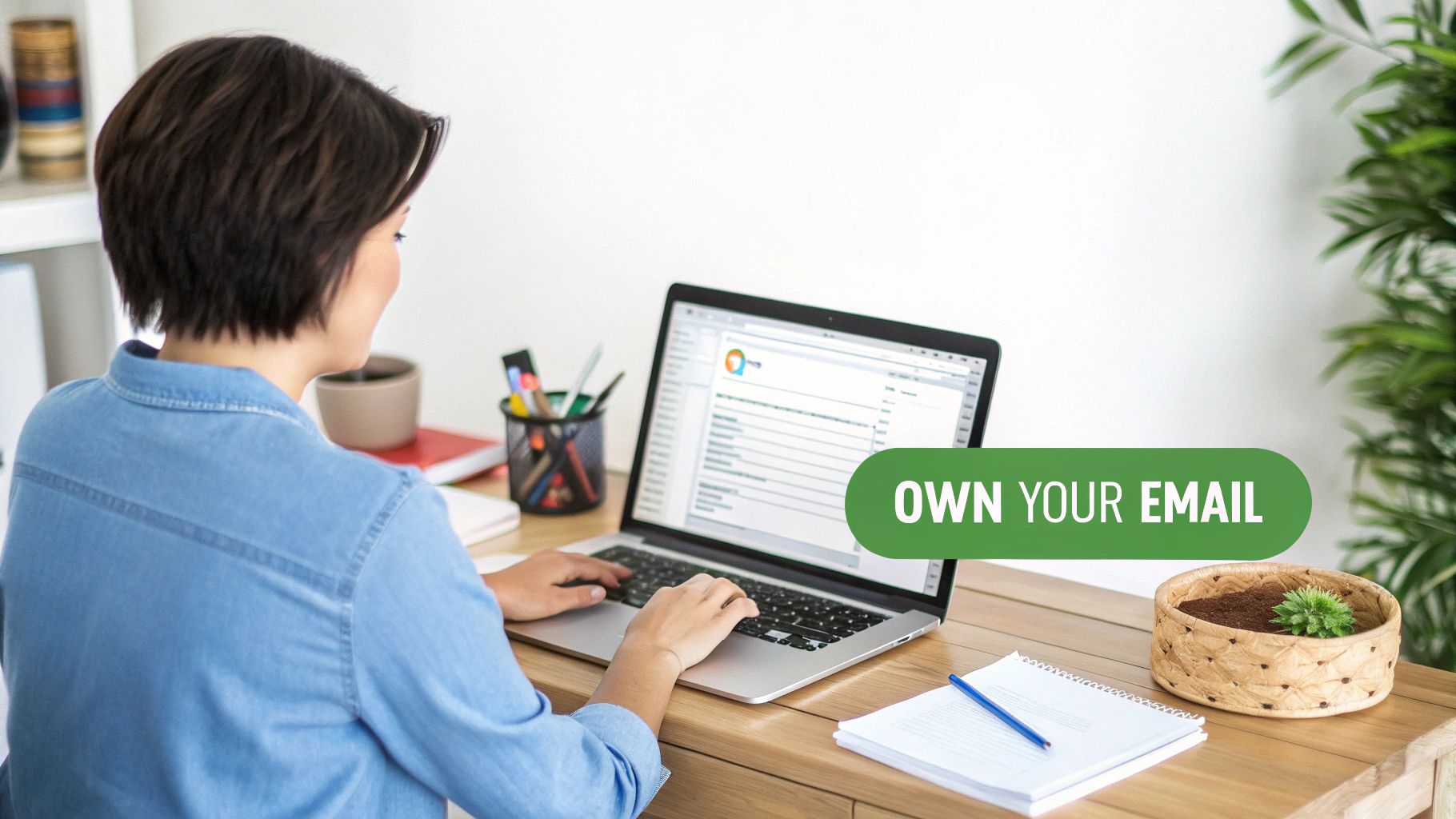 An illustration of a secure, locked server with digital keys, representing email server security and privacy.