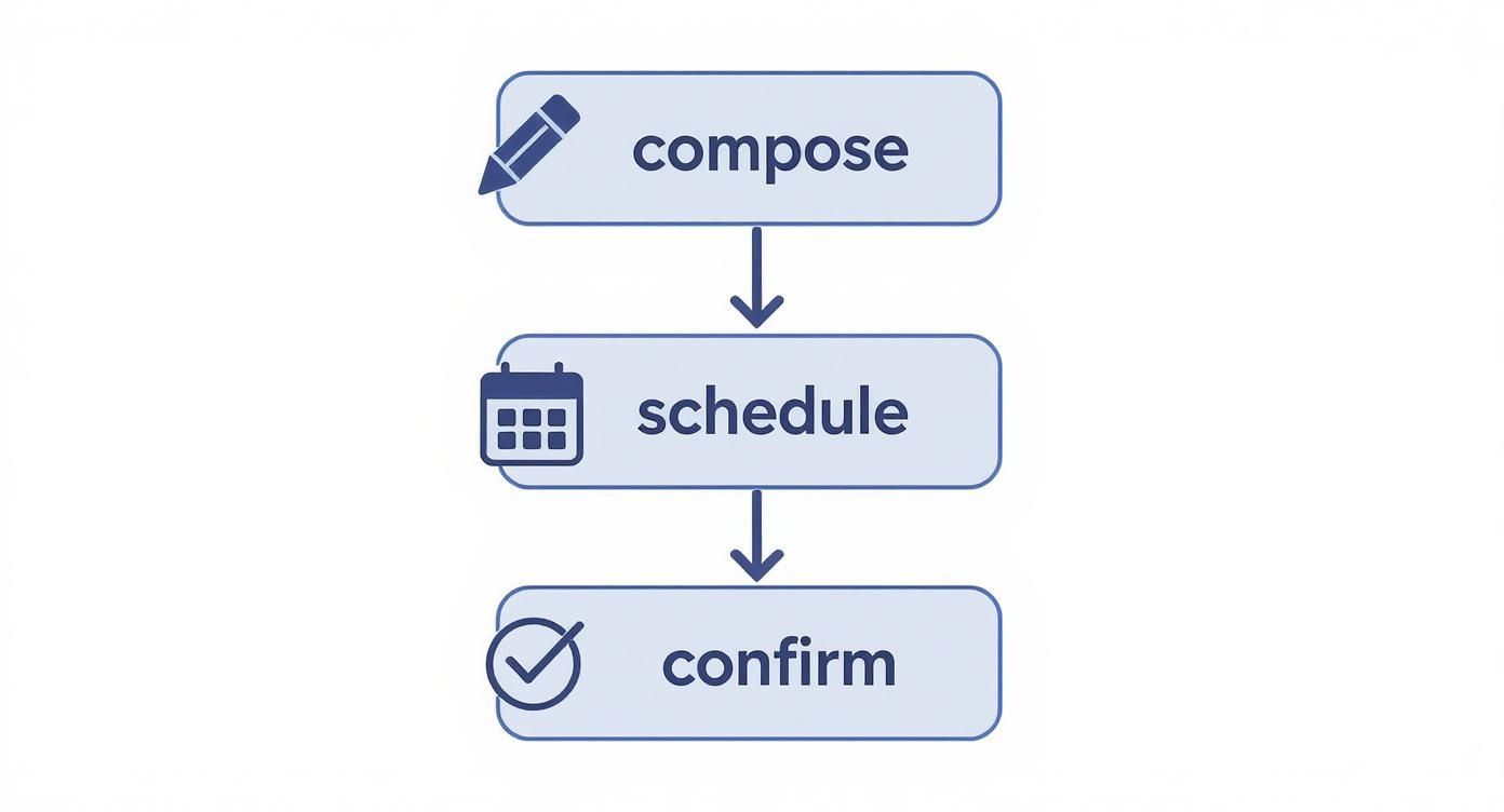 Infographic about how to schedule email