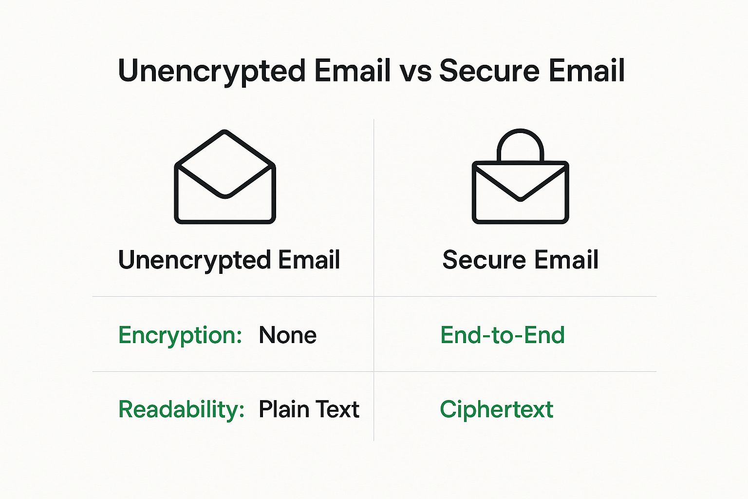 Infographic about what is secure email