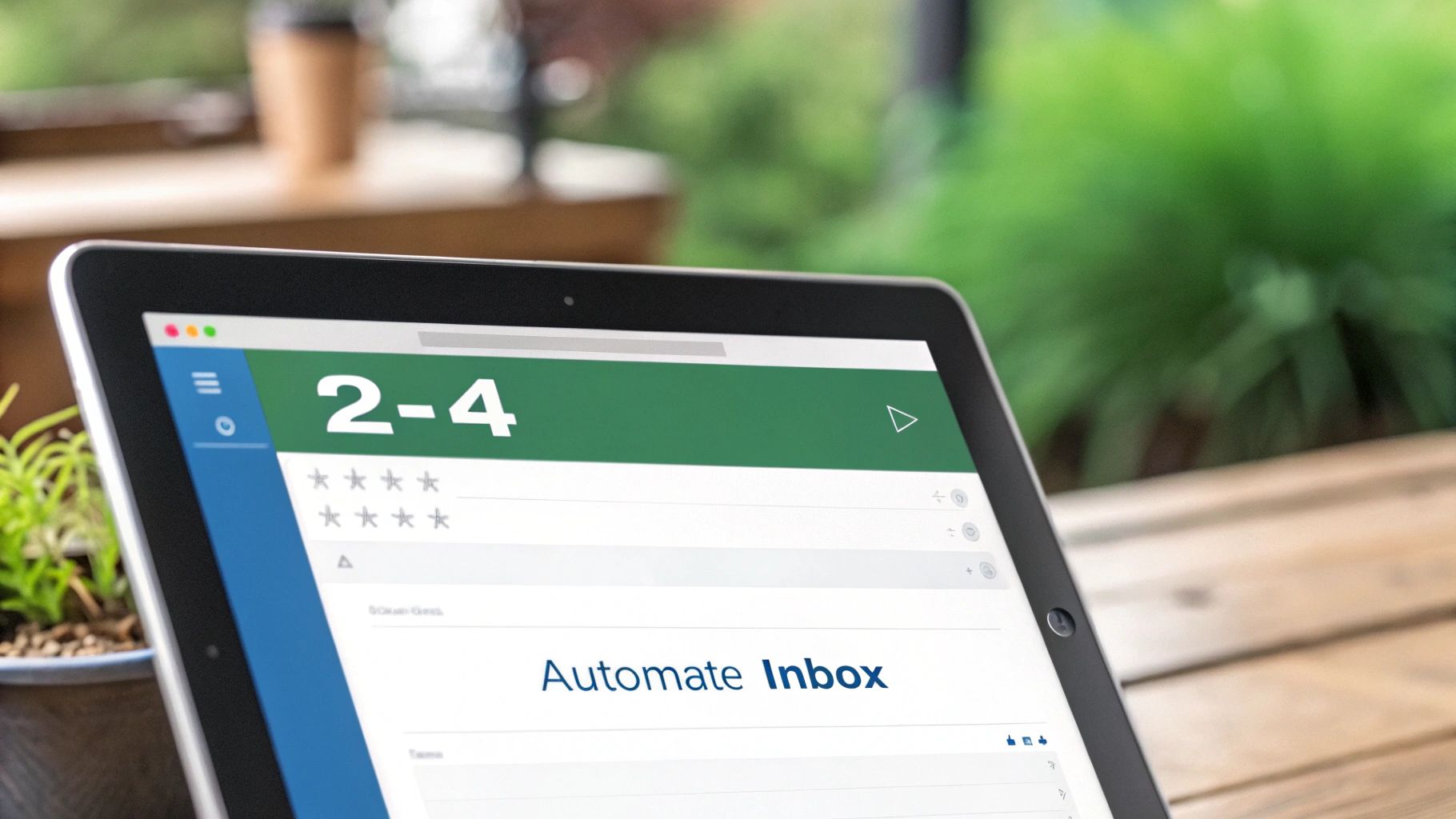 A stylized image of a digital fortress protecting an email inbox