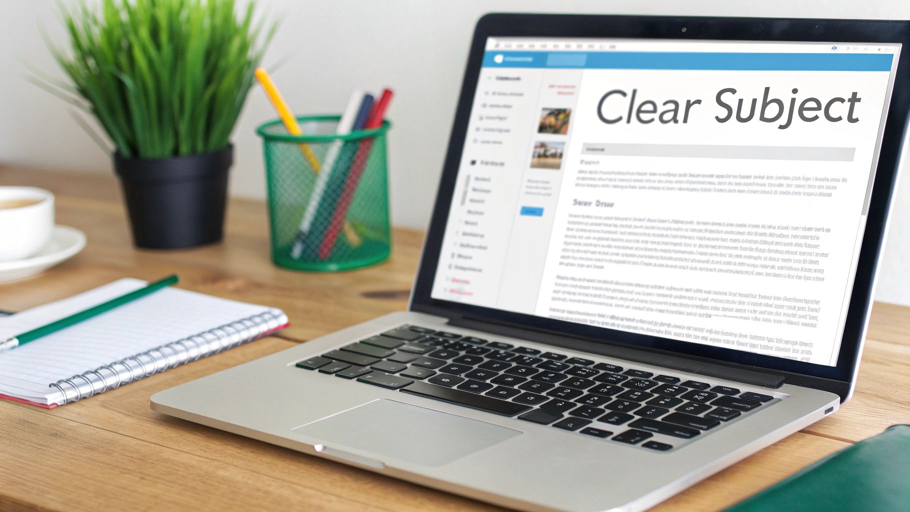 Use a Clear, Professional Subject Line