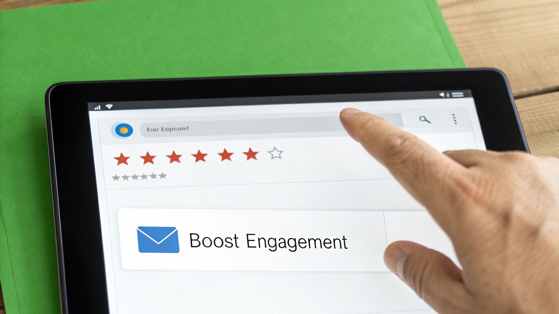 Close-up of a person typing an email on a laptop keyboard