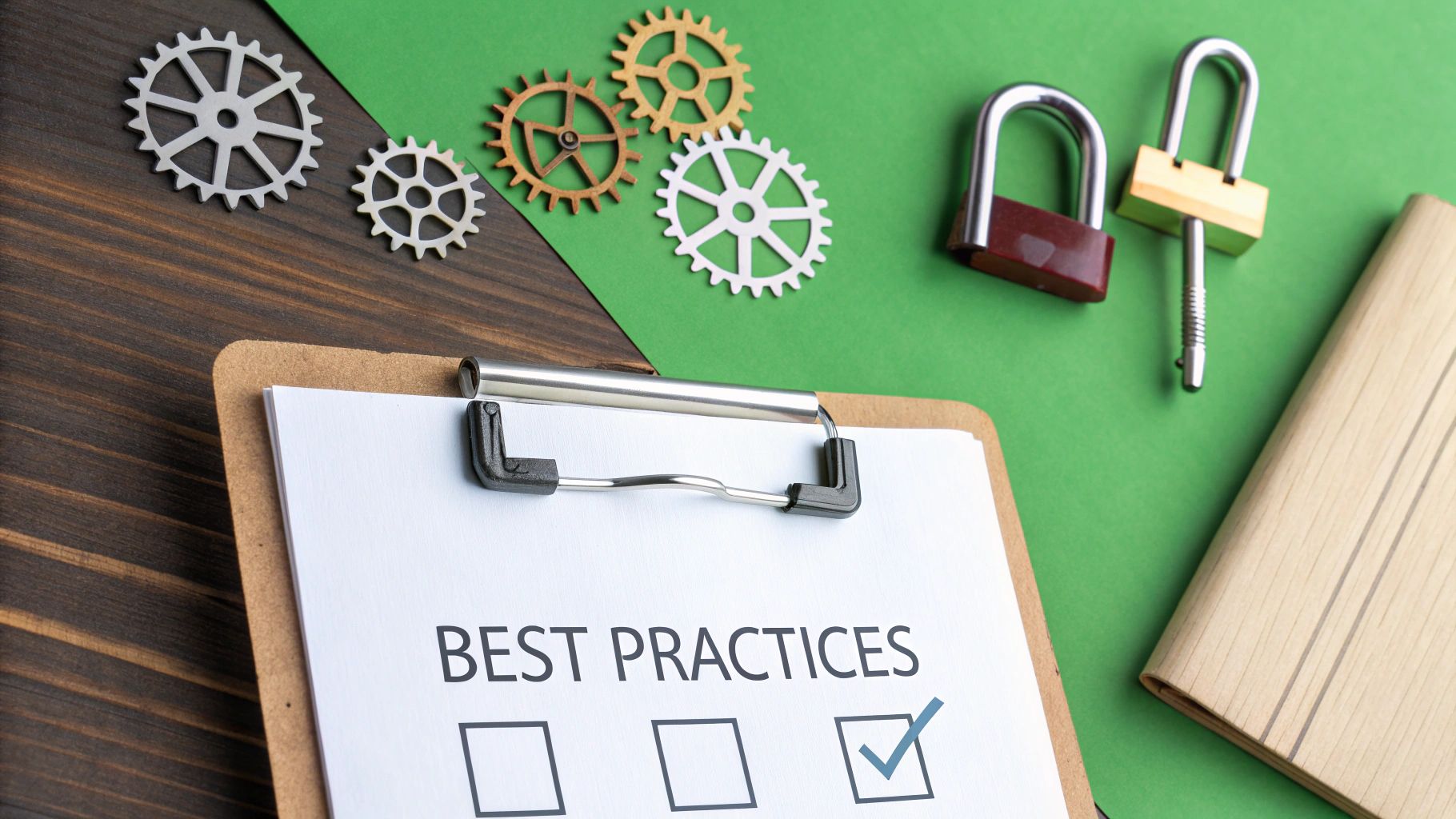 A checklist on a clipboard, symbolizing best practices for identity management.