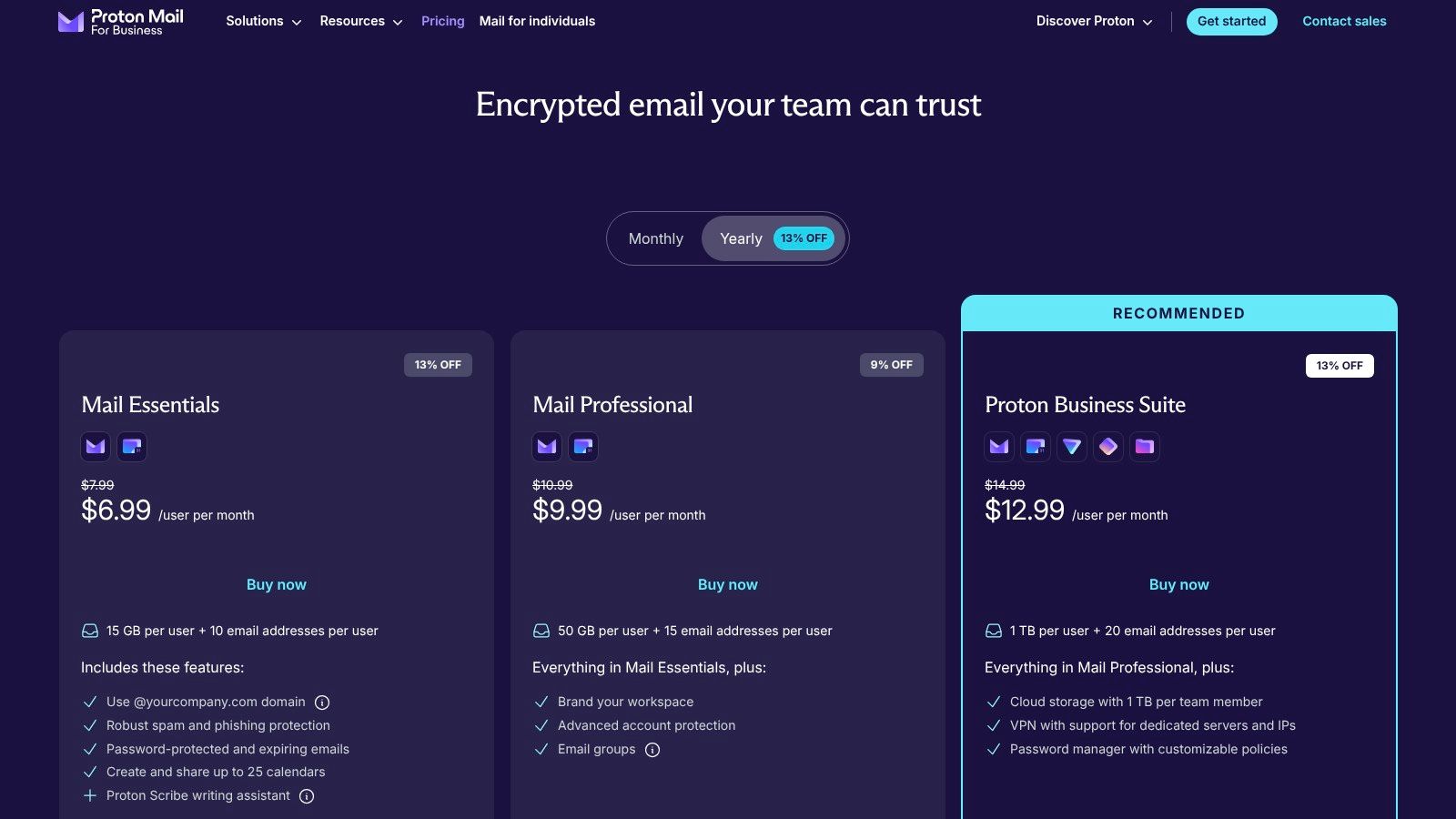 Proton for Business (Proton Mail for Business)