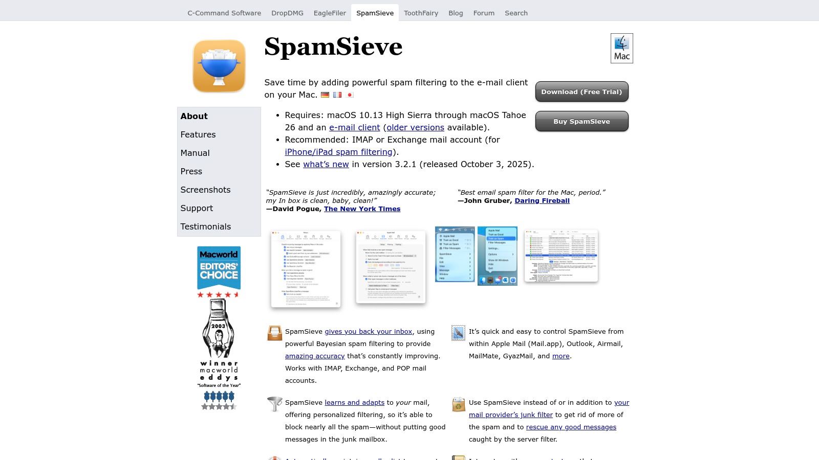 SpamSieve for Mac