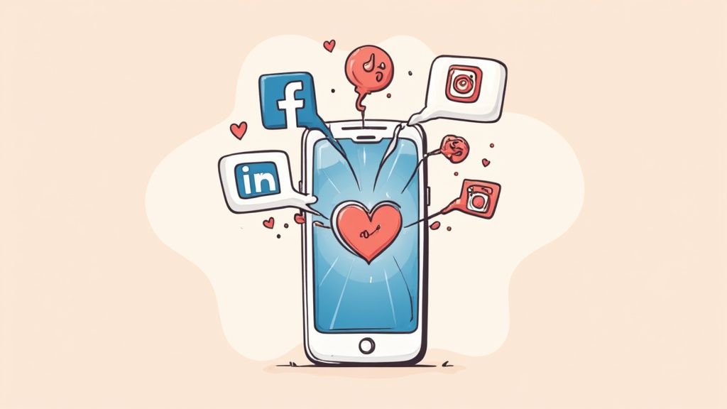 Infographic showcasing key components of a Social Media Marketing Strategy