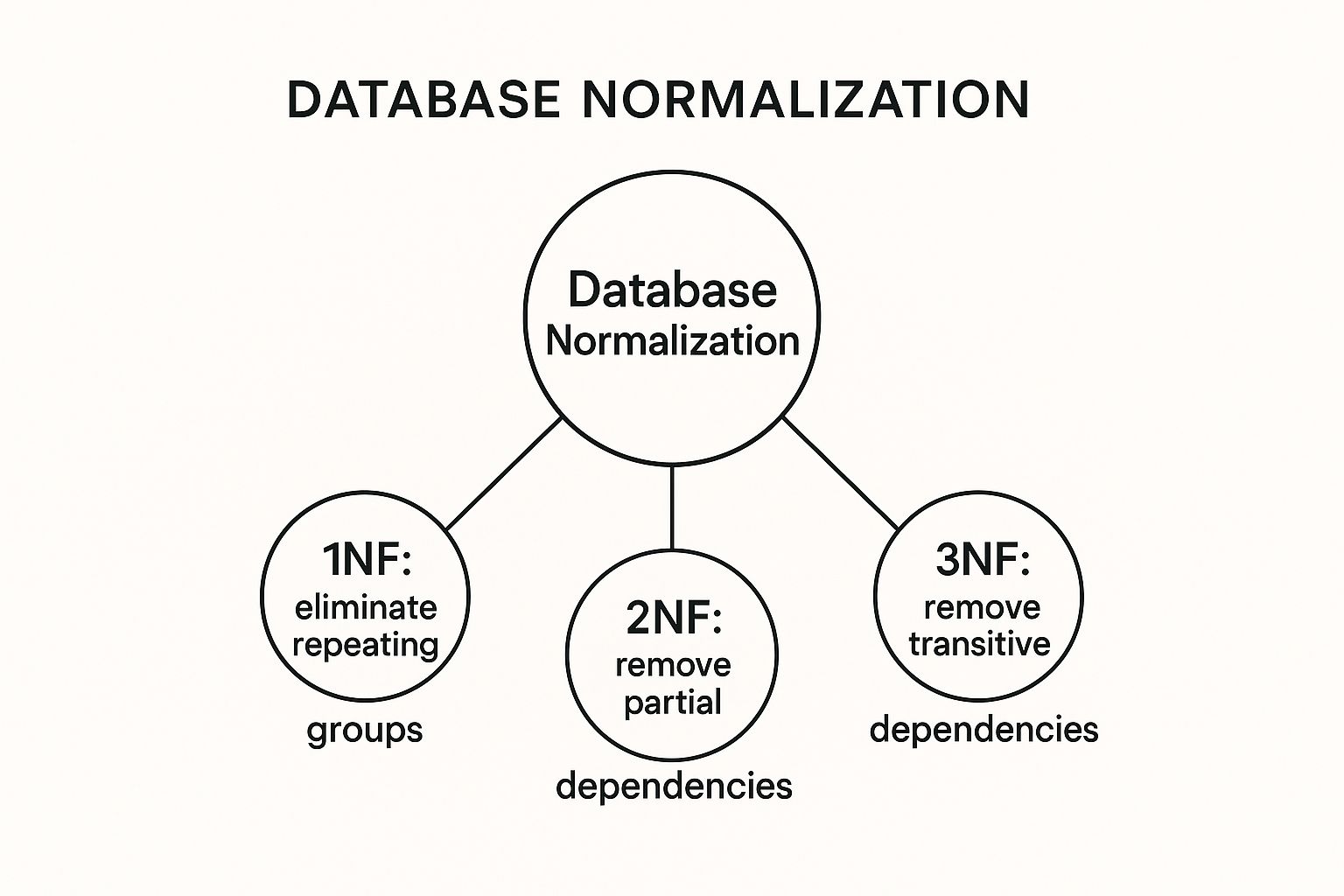 Infographic showing key data about Database Normalization
