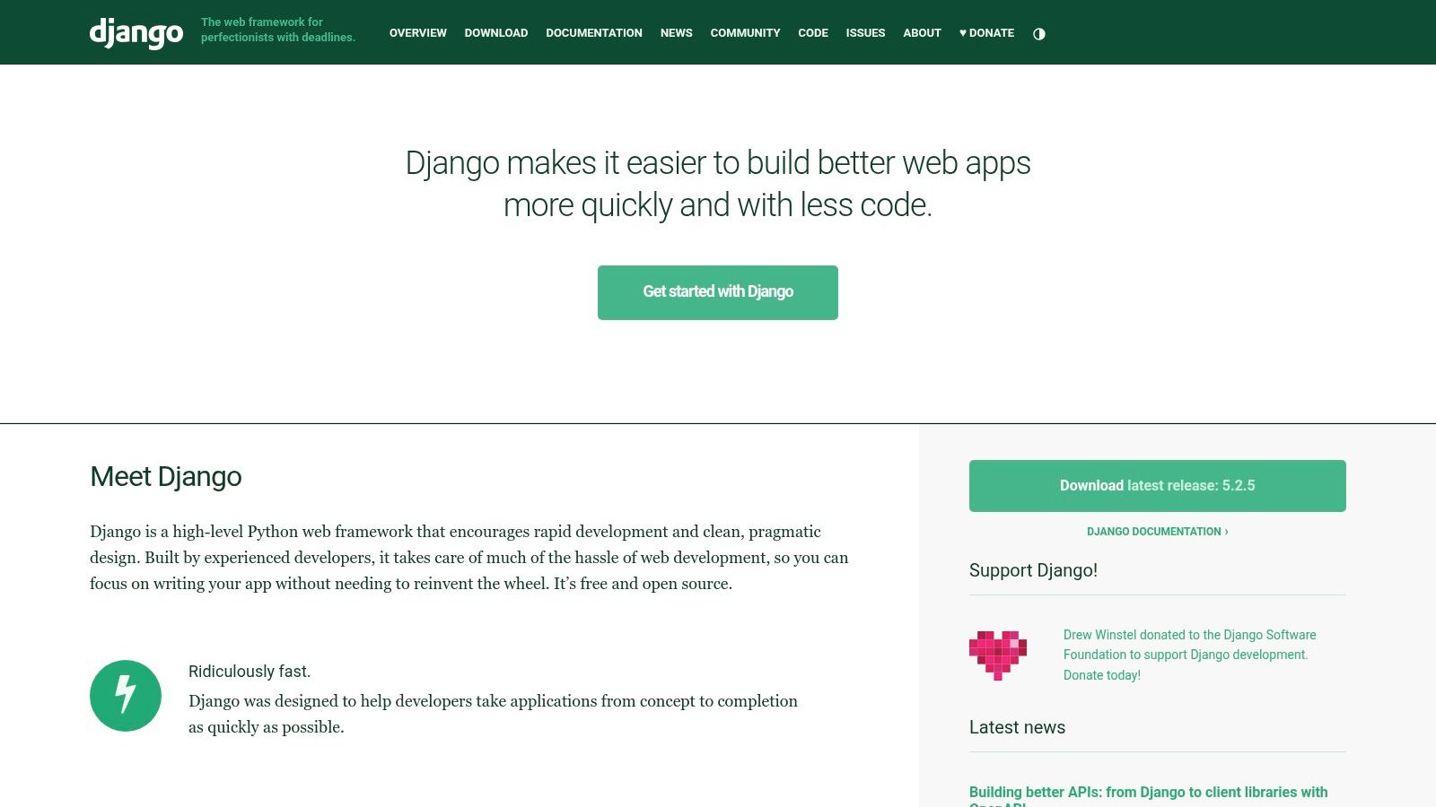 Django: The Batteries-Included Framework for Rapid Development