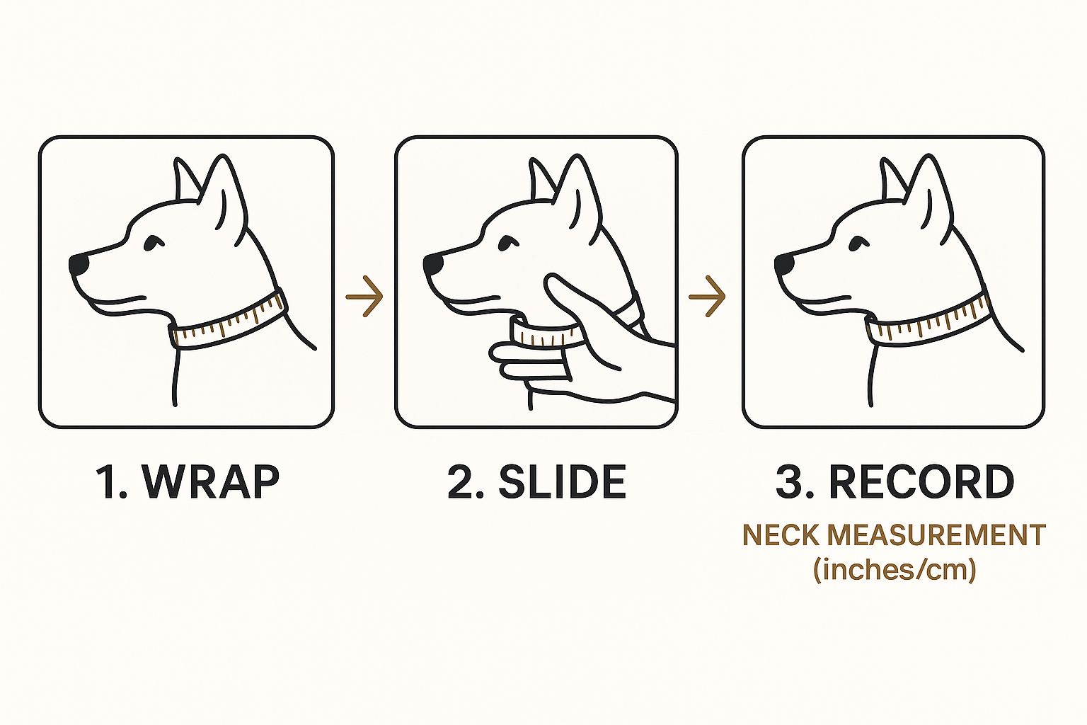 Infographic about how to size a dog collar