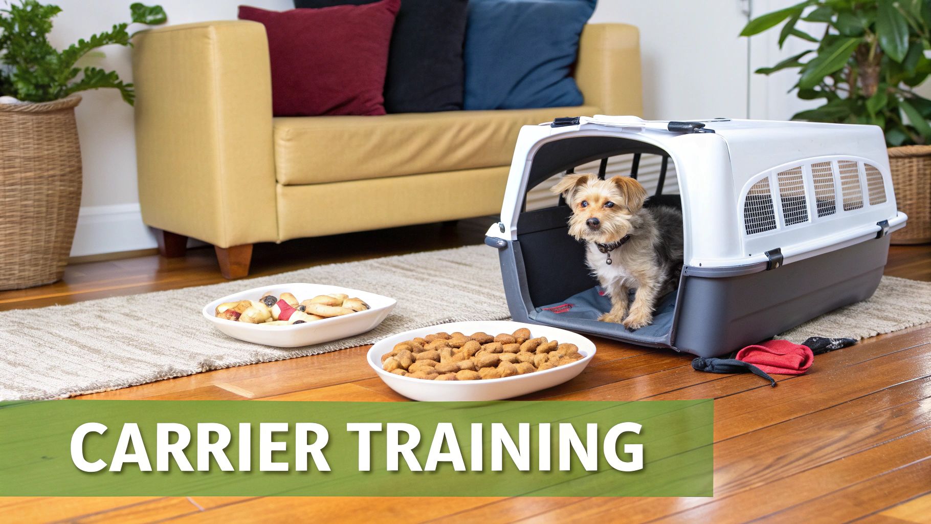 Acclimate Your Dog to the Carrier and Travel Routine