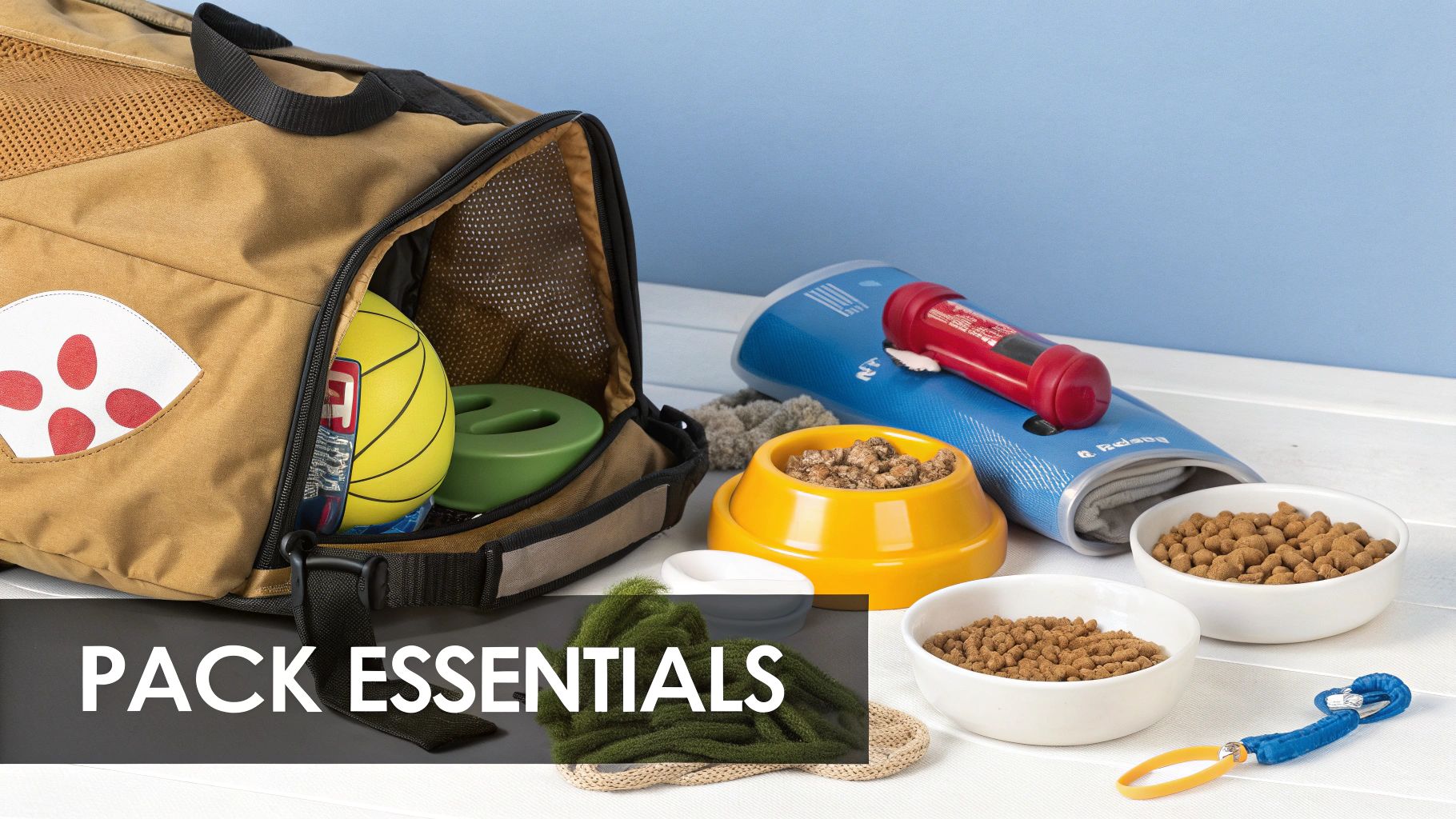 Strategic Packing of Dog Travel Essentials