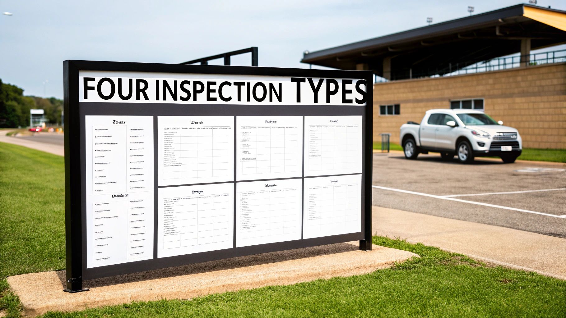 A property manager reviewing a checklist inside a rental property.