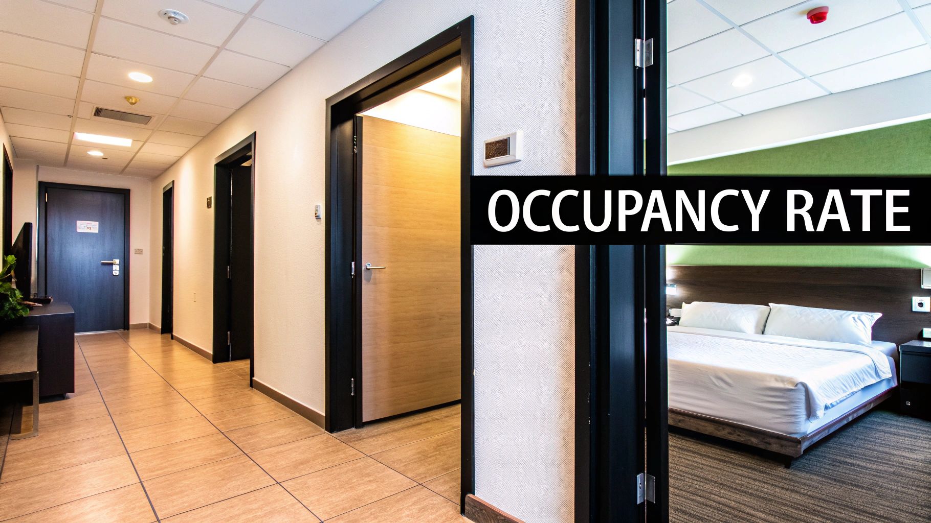 A modern apartment building with balconies, representing rental properties for which occupancy rate is a key metric.