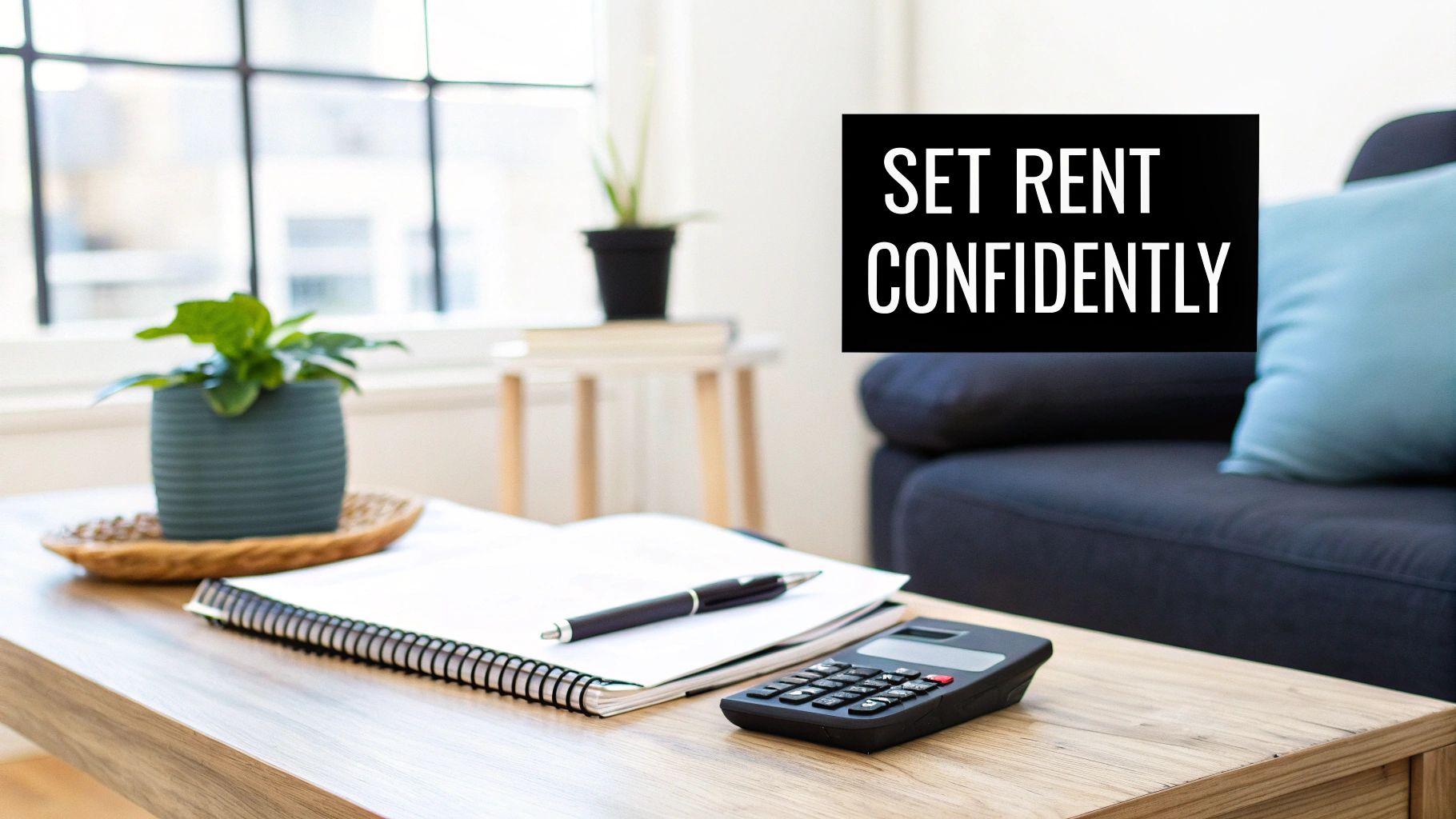 A modern living room with a comfortable sofa, representing an attractive rental property.