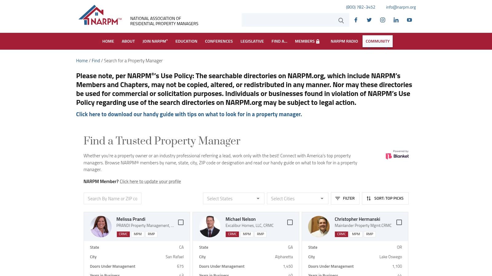 NARPM – Find a Property Manager
