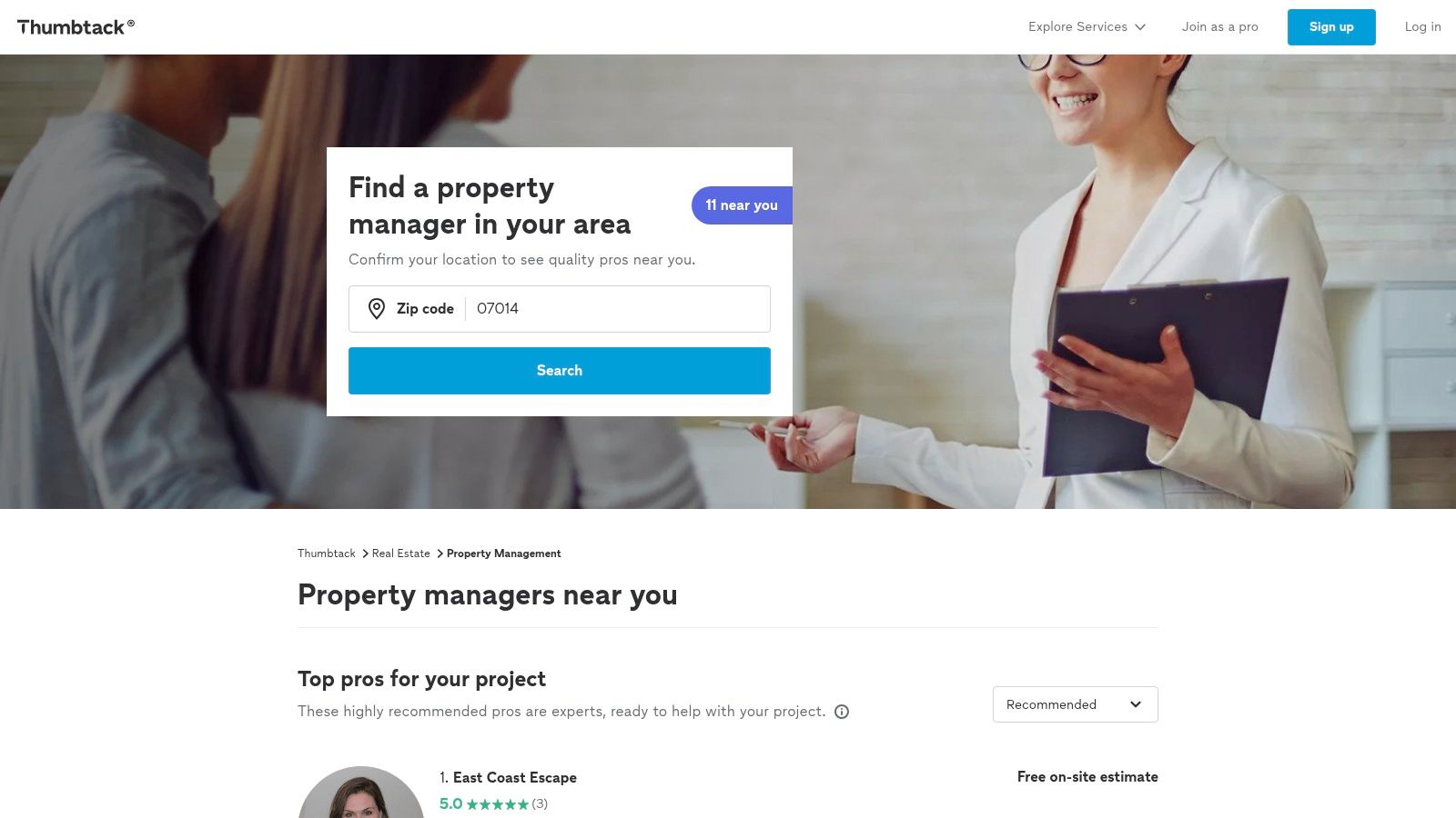Thumbtack – Property Management Services