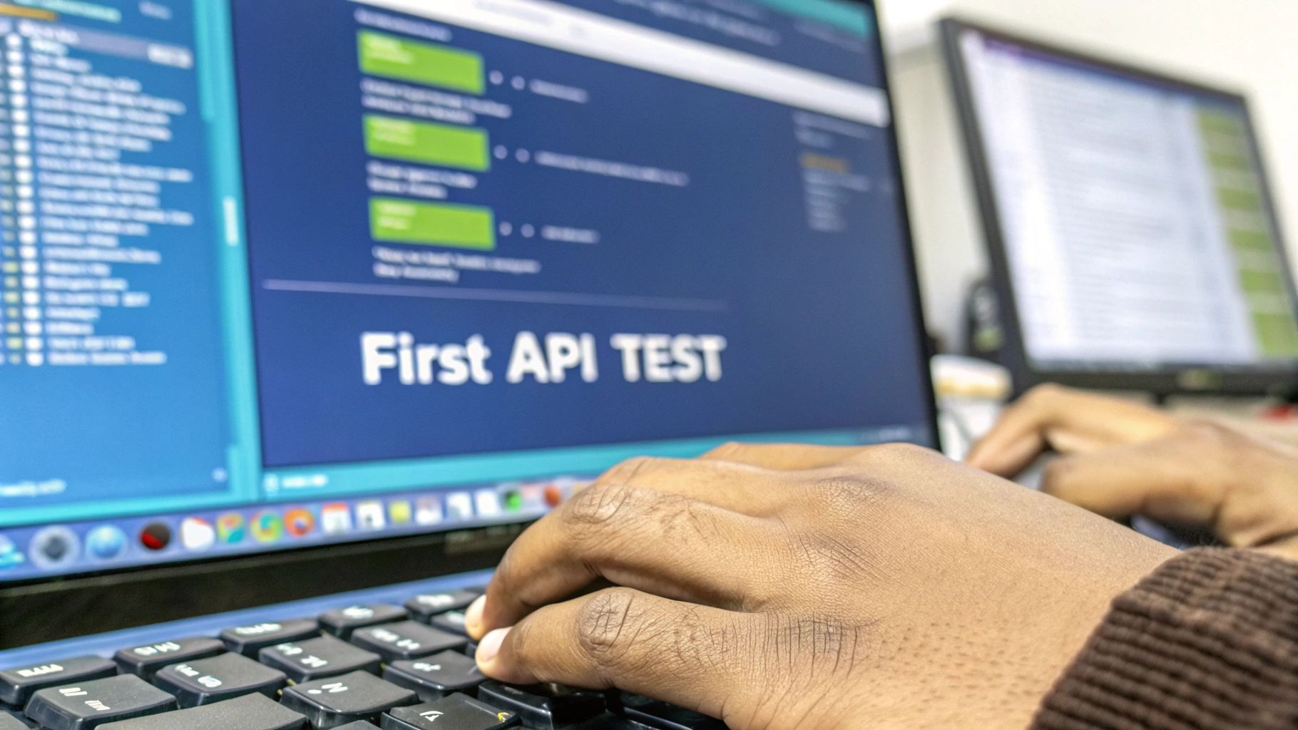 A developer's screen showing Rest Assured code for API testing
