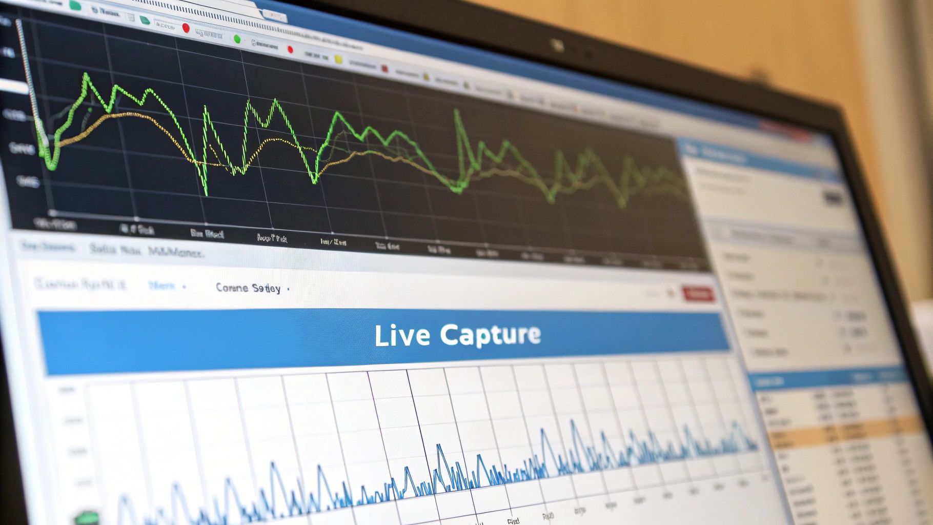 Analysts examining network traffic data