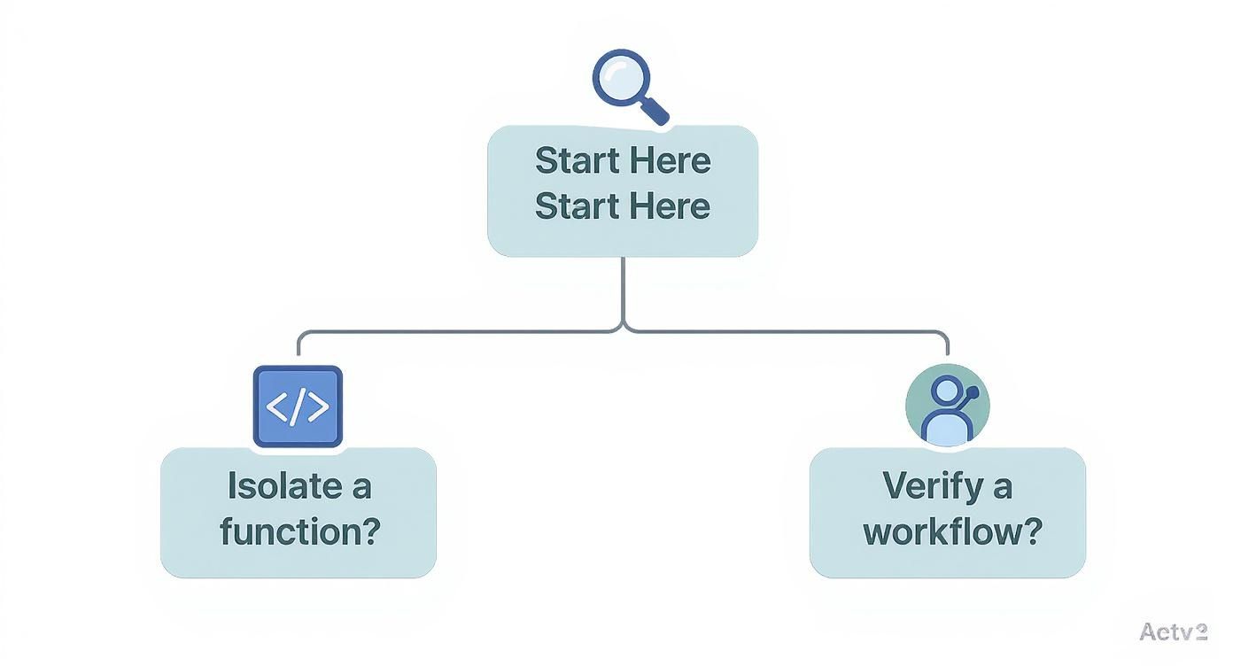 Infographic about functional testing vs unit testing