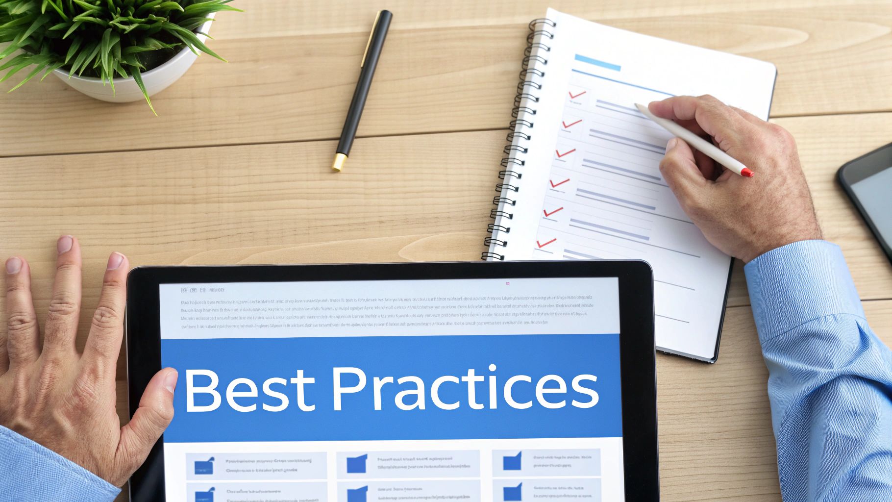 A checklist representing best practices for continuous integration tests.