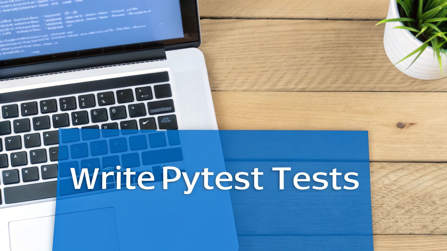 Code on a screen representing automated testing in Python