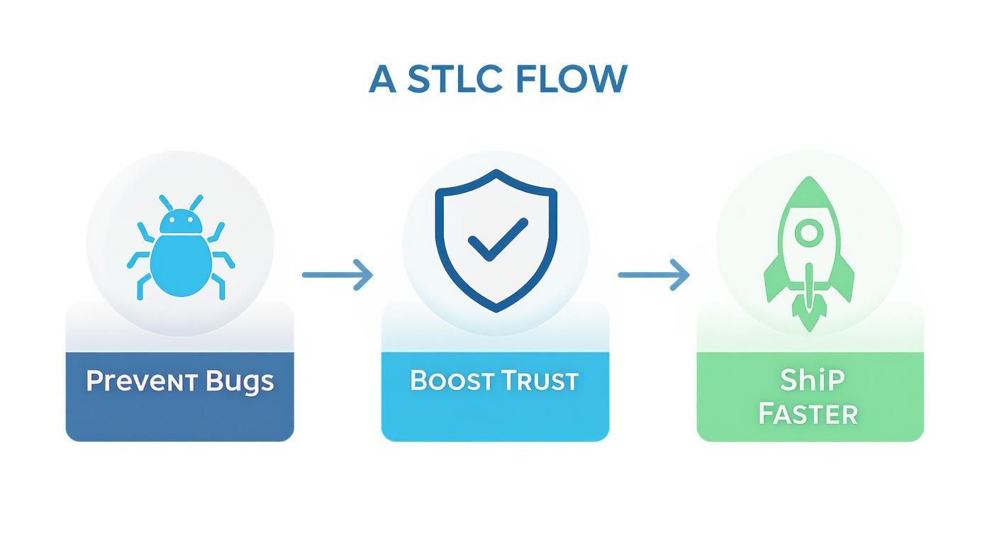 Infographic about testing life cycle in software testing