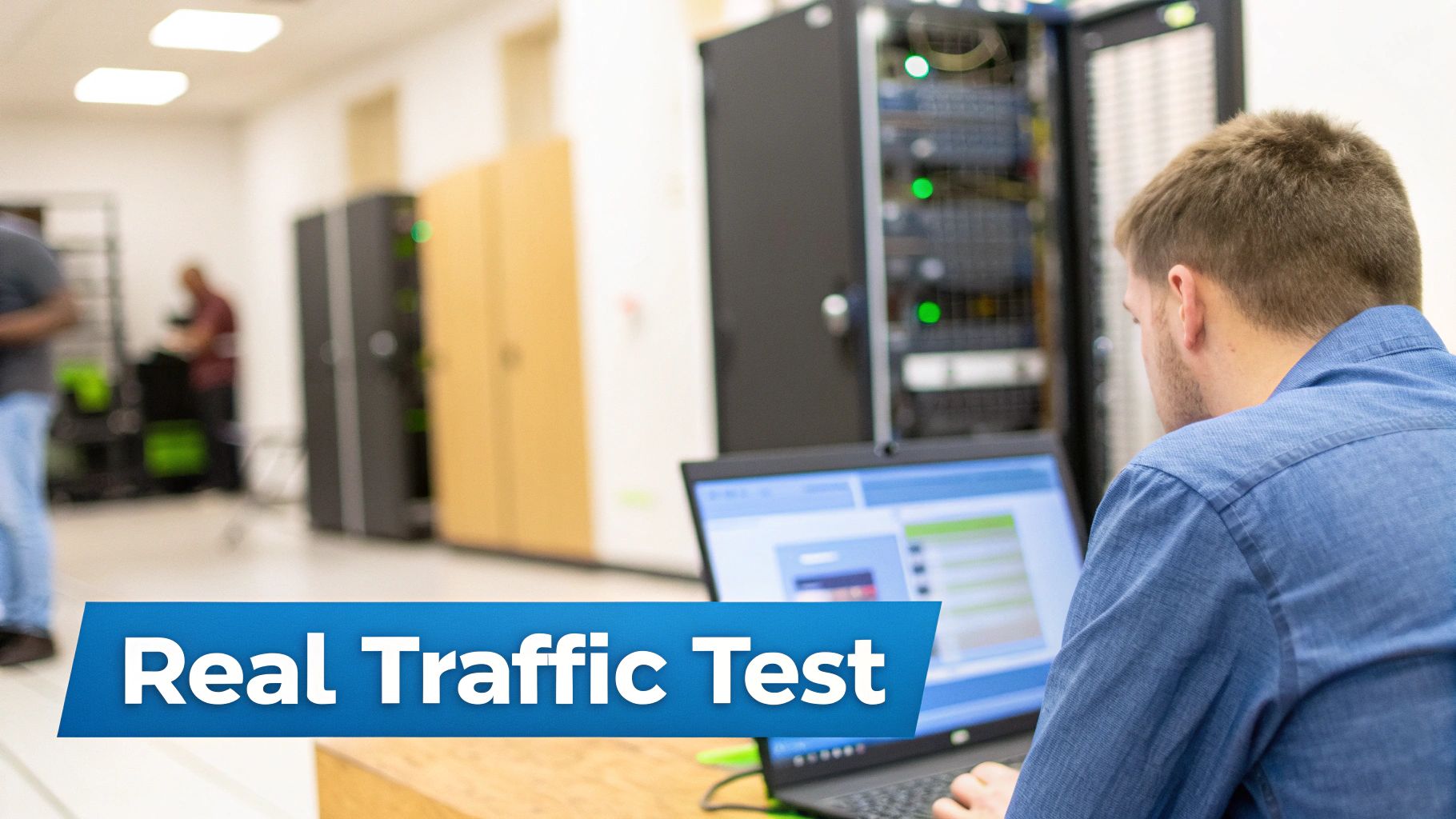 A visual representation of network traffic flowing into a system for testing